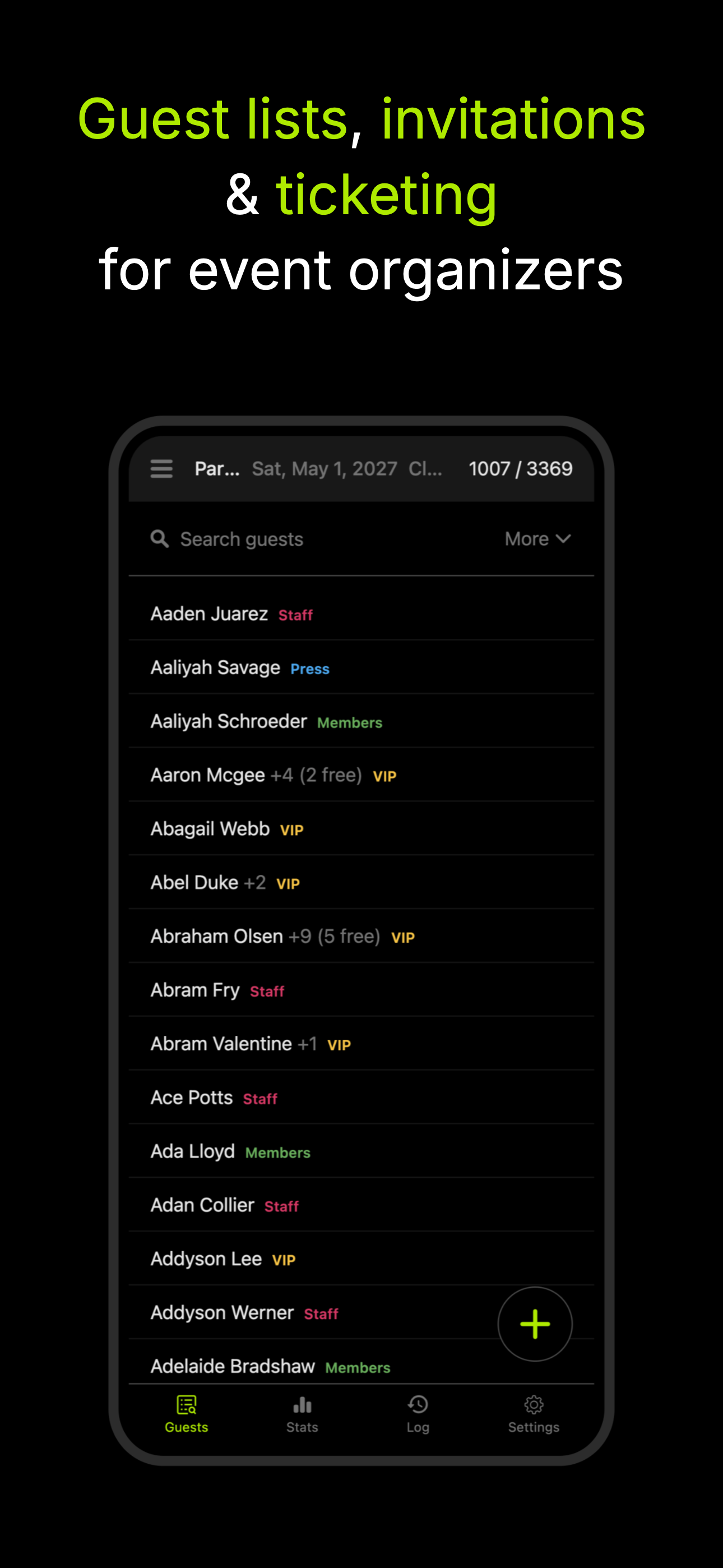 Attendium: Guest list app
