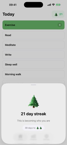 Reflect Daily Habits iPhone screenshot