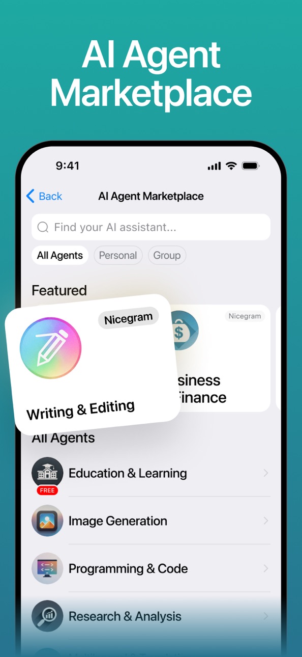 Nicegram: AI Chat for Telegram Modded screenshot 4 - iOS app interface