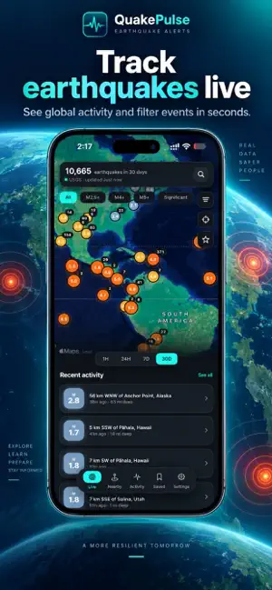 QuakePulse: Earthquake Alerts screenshot 1