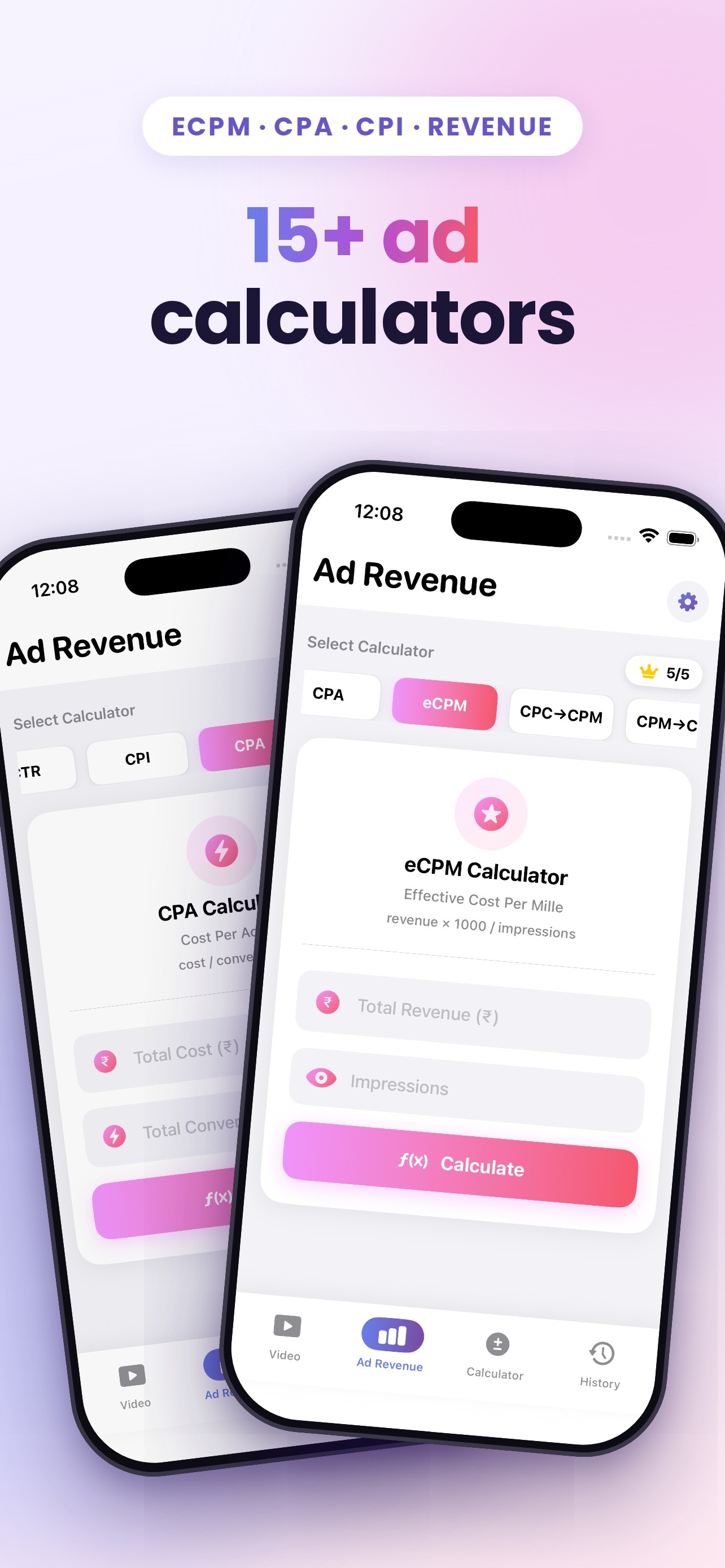 Screenshot 1 of CPM CPC Calculator: Ad Metrics