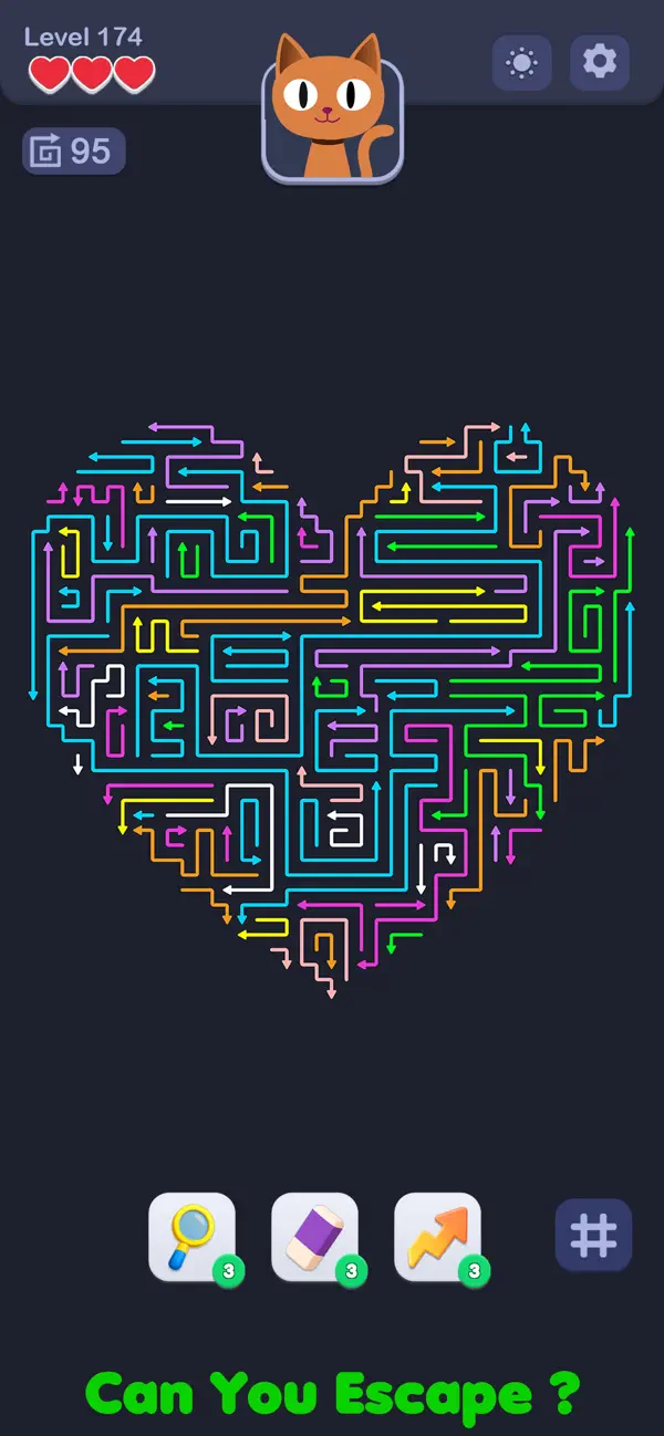 #1. Arrows: Escape Puzzle (iOS) By: Margala Games LTD