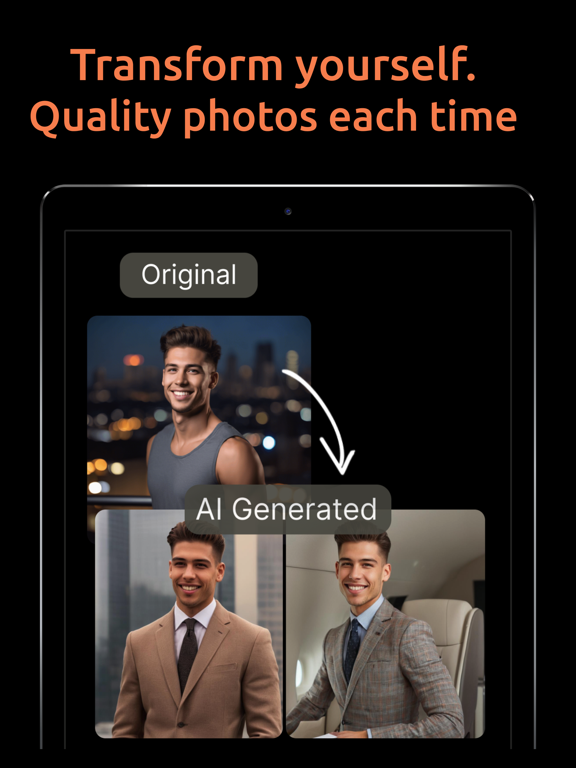AI Headshot Generator GenAI iPad screenshot 2 - Graphics & Design app