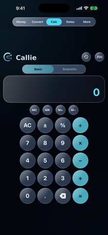 Callie - All in One Calculator iPhone screenshot