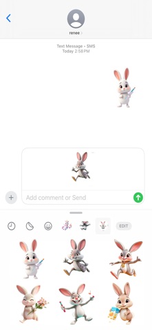 Hopping Rabbit Stickers screenshot