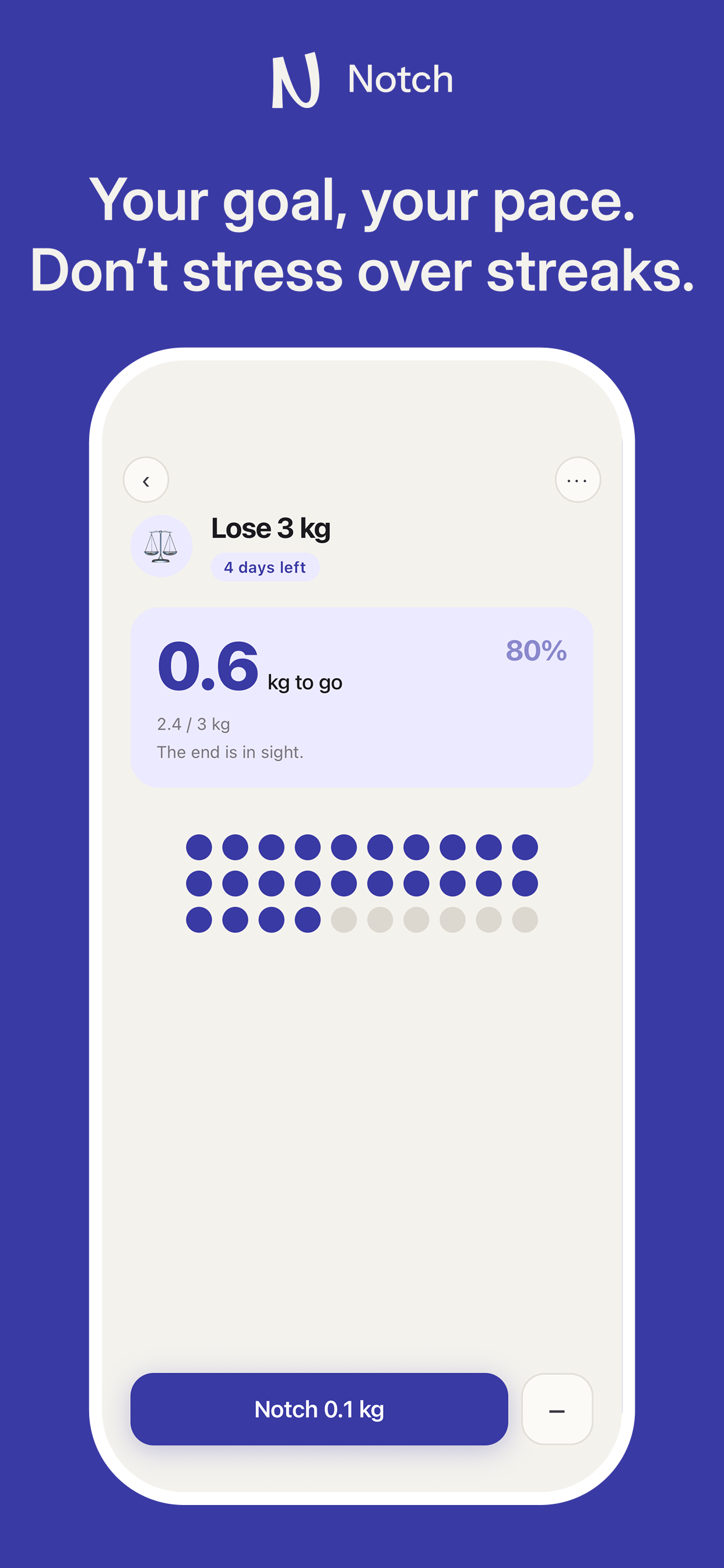 Notch: Goal Tracker & Dot Grid screenshot 2