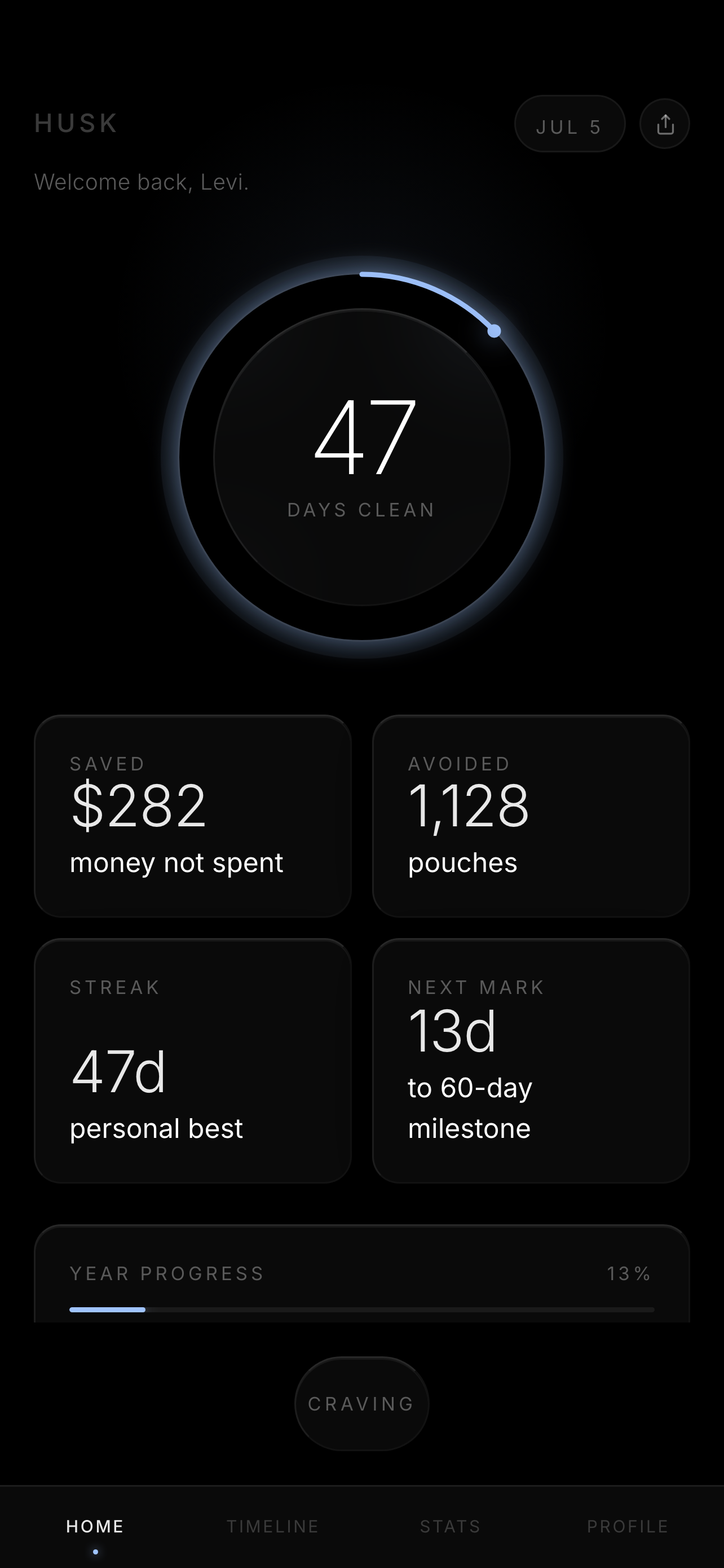 Husk - Nicotine Tracker screenshot 3