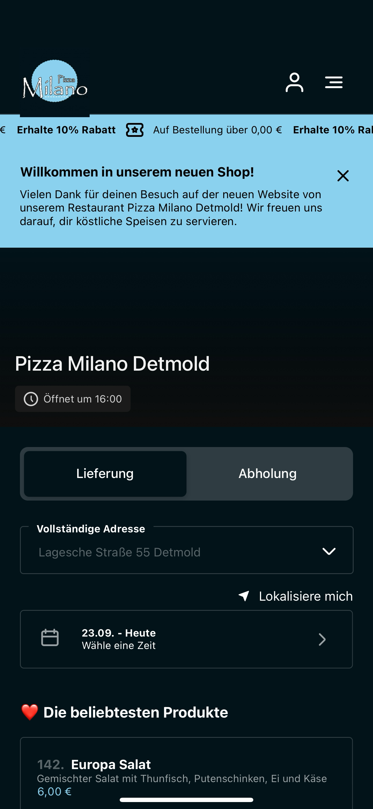 Pizza Milano Detmold screenshot 3