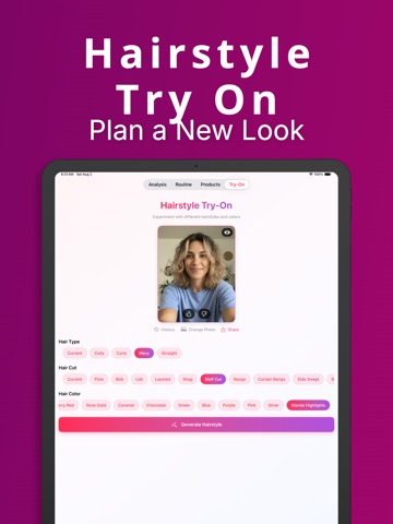 Curly Hair Scanner & Care Plan iPad screenshot