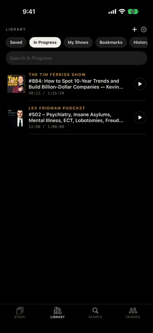 Sideway Podcast Player screenshot 2