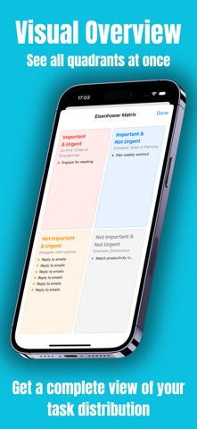 Eisenhower Todo App screenshot