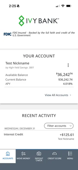 Ivy Bank screenshot 2