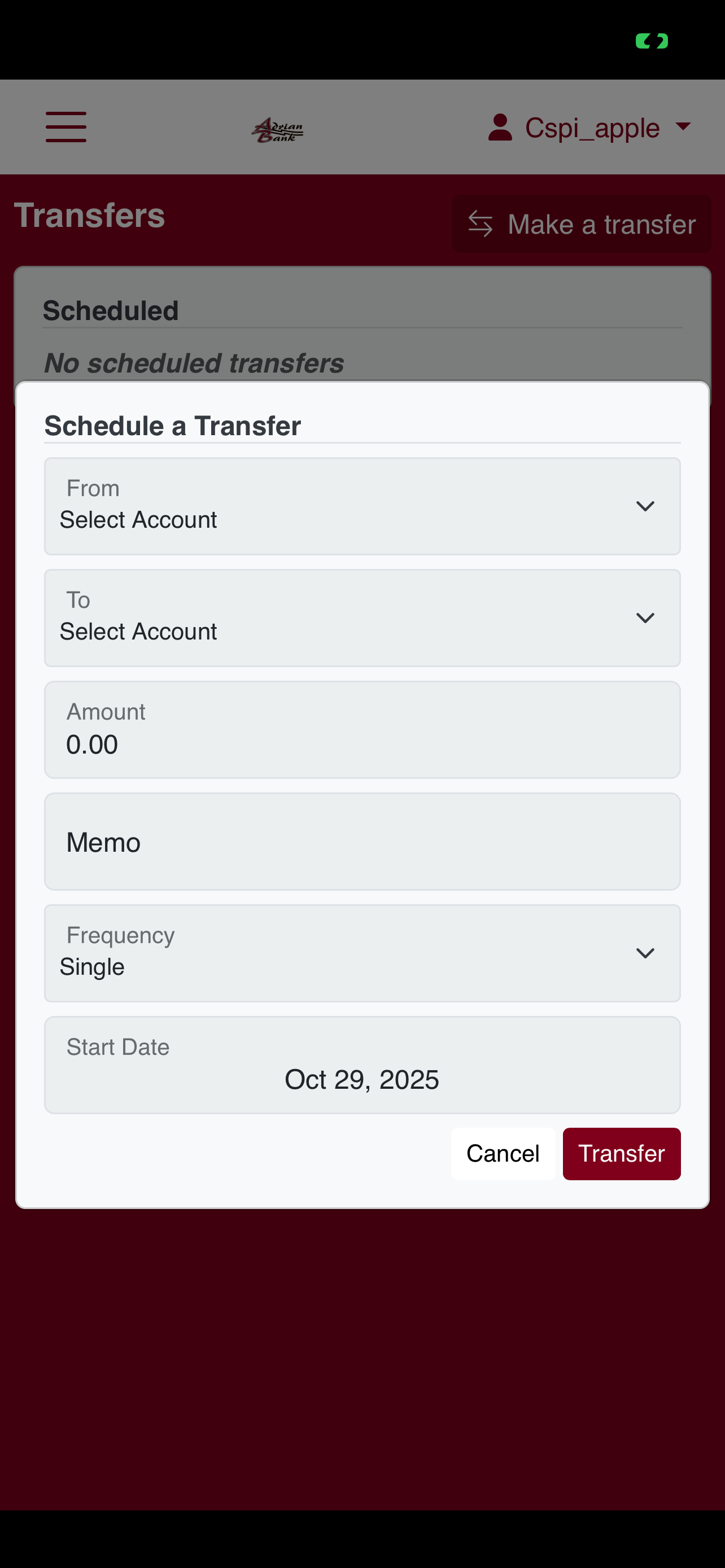 Adrian Bank Mobile Banking