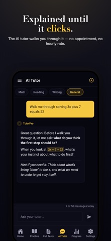 TutorPro: SAT & ACT Prep iPhone screenshot