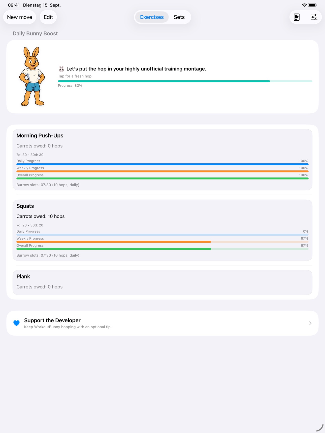 Screenshot 6 of WorkoutBunny: Workout Tracker