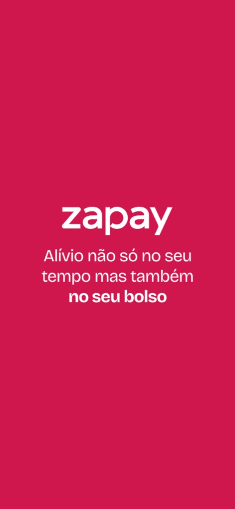 Zapay IPVA 2026, licenciamento - This final visual reinforces the app's core benefit through its prominent logo and the compelling statement 'Alívio não só no seu tempo mas também no seu bolso,' emphasizing dual savings.