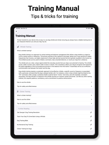 iTrainer Dog Whistle & Clicker iPad screenshot