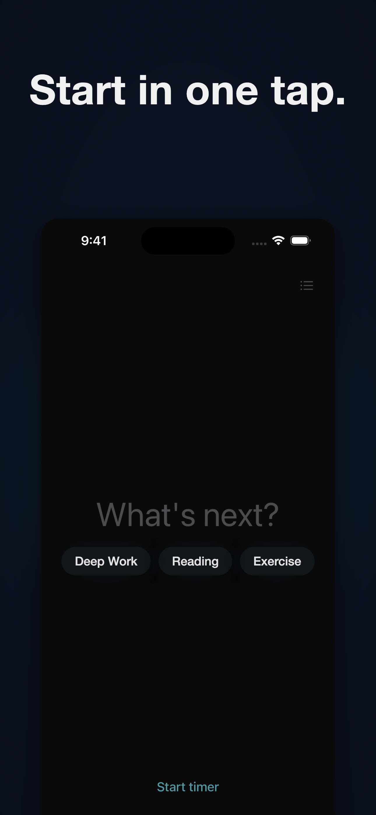 One - Time Tracker
