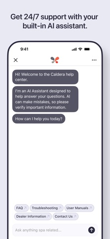 Caldera® Spas iPhone screenshot