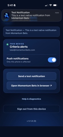 Momentum Bets Screenshot 2 of 3