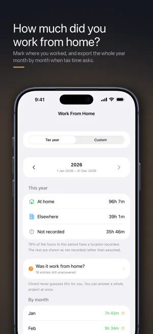 Chroni: Track & Bill Hours screenshot 2