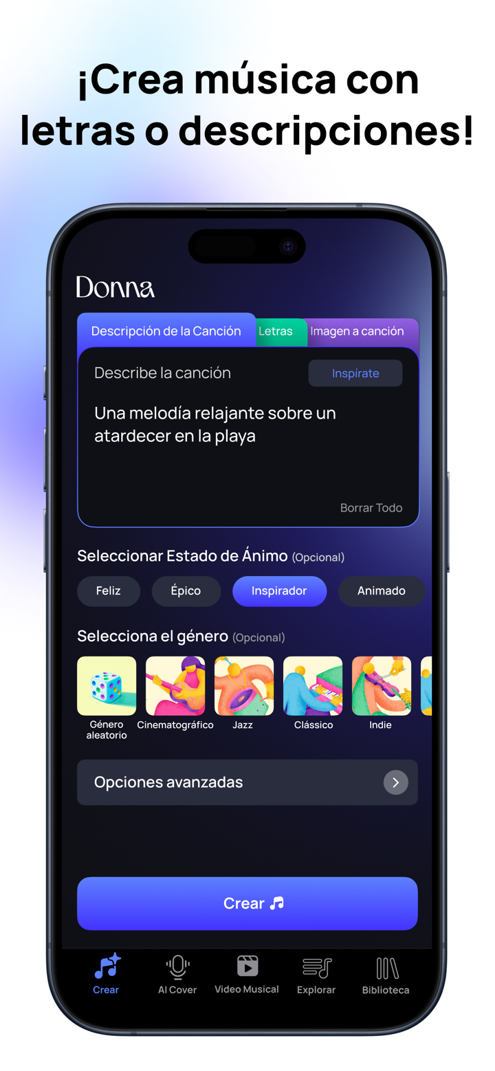 Donna IA Crea Música Canciones screenshot 2