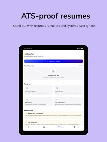 Resume Builder - ApplyKit CV iPad screenshot