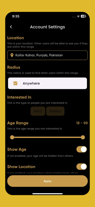 Global Dating App Screenshot 6 of 6