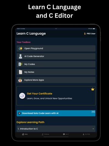 C Programming: Learn & Code iPad screenshot