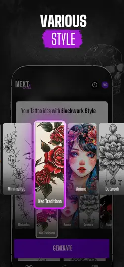 Capture d'écran de Next Ink: AI Tattoo Design sur iPhone 3