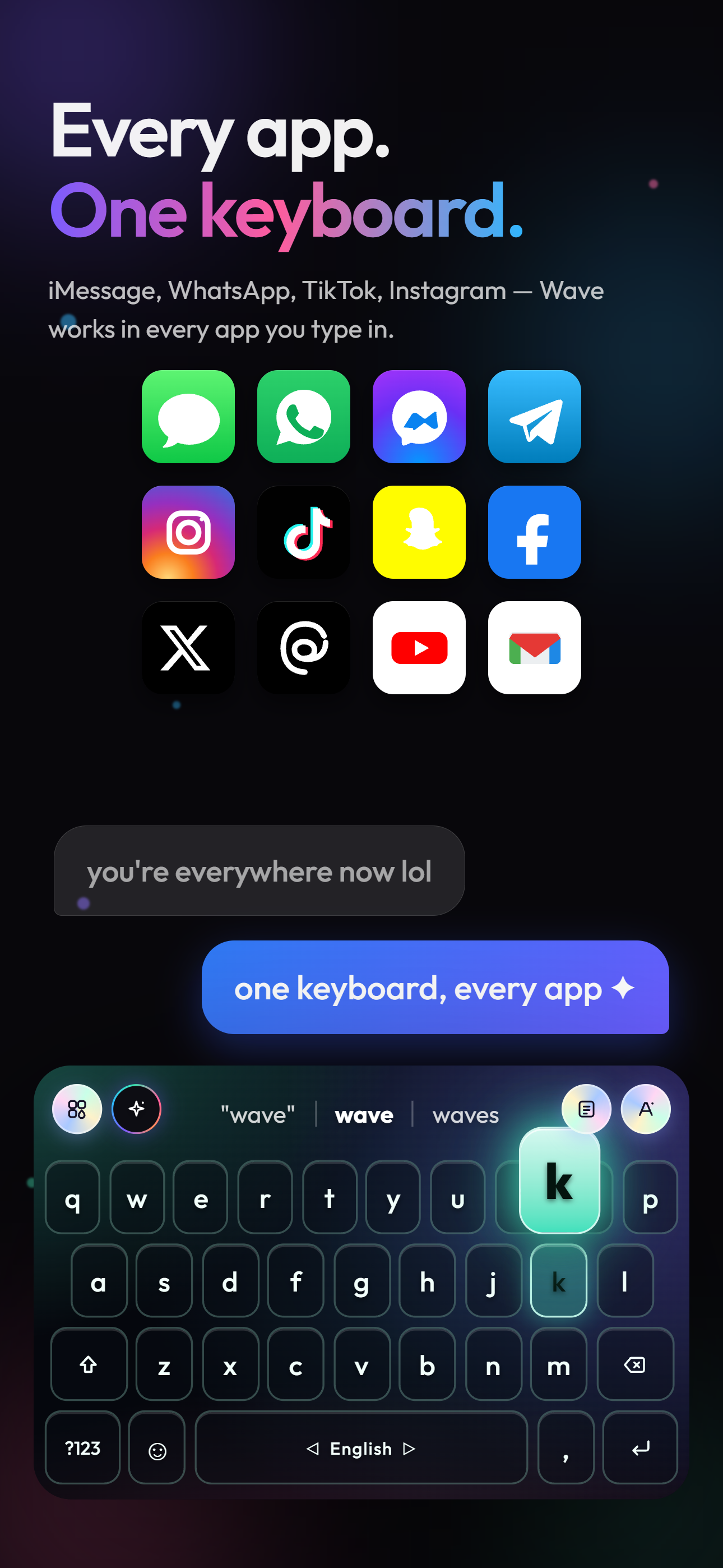 Wave AI Keyboard, Fonts, Skins screenshot 7
