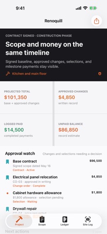Renoquill: Renovation Ledger screenshot
