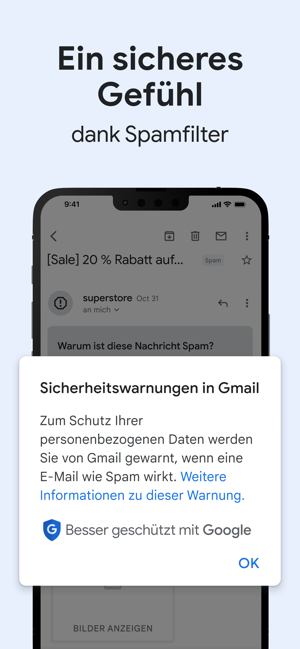 ‎Gmail – E-Mail von Google Screenshot