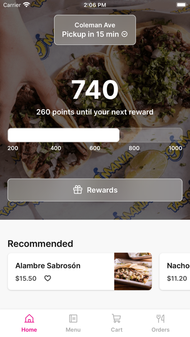 Taco Mania To Go iPhone screenshot 1 - Food & Drink app