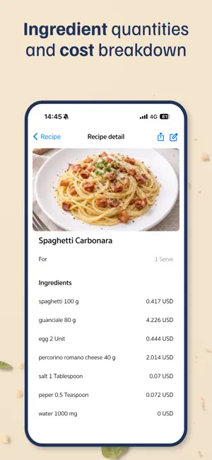 Recipe Cost & Price screenshot 4