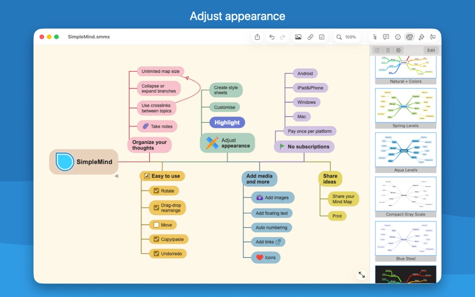 #6. SimpleMind Pro (macOS) Ved: ModelMaker Tools BV
