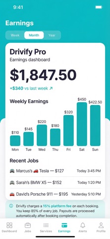 Drivify Provider — Jobs iPhone screenshot