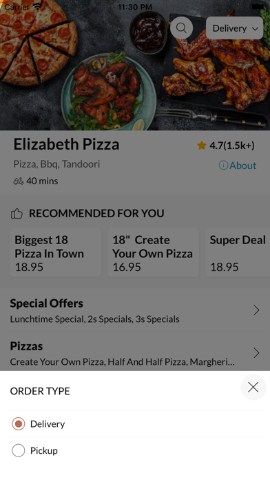 Elizabeth Pizza Screenshot