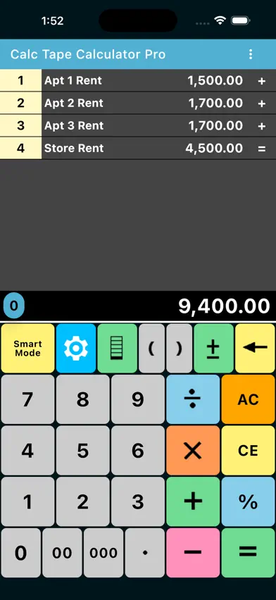 Calc Tape Calculator Pro screenshot 1