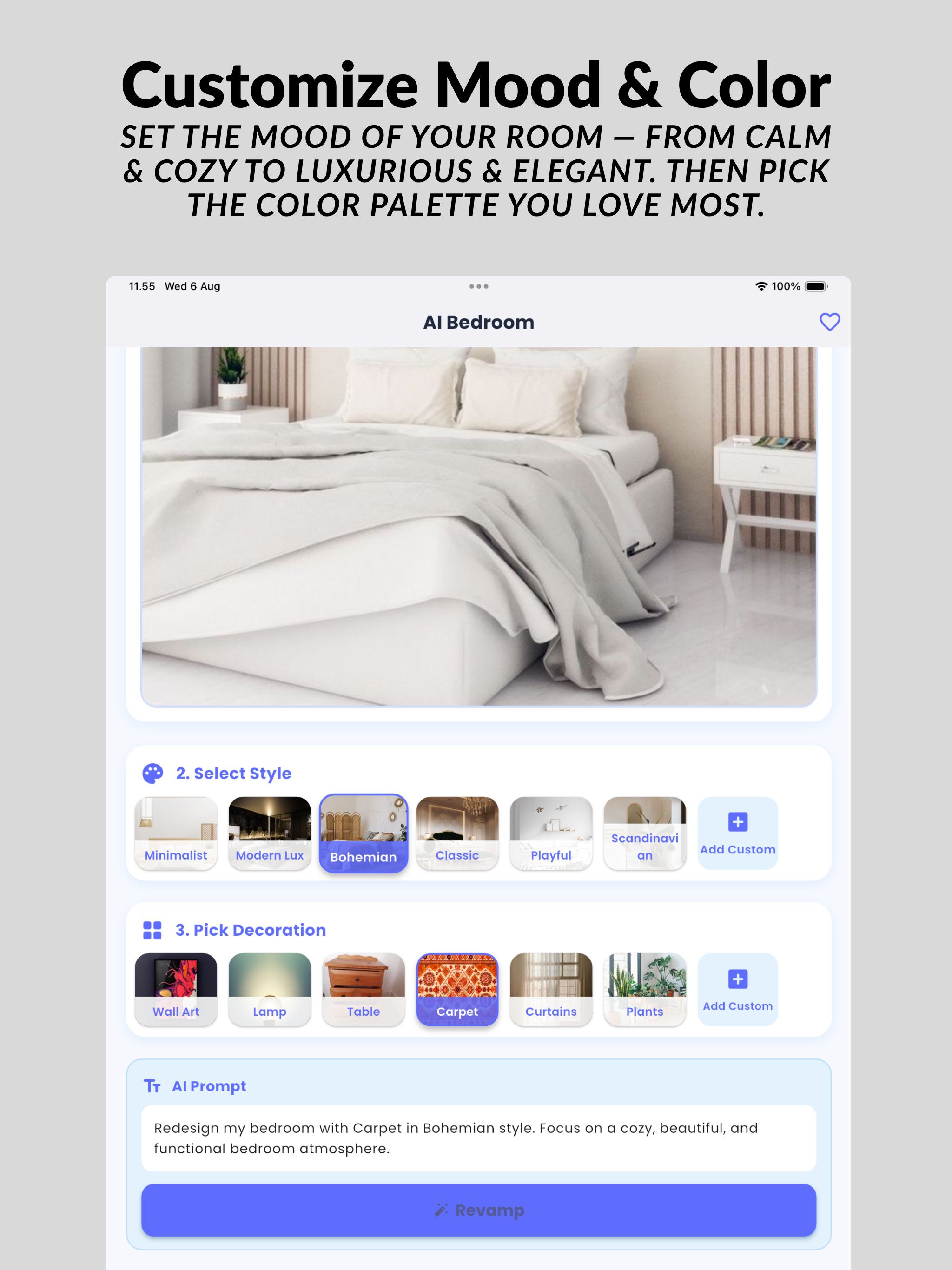 AI Bedroom : Makeover Planner