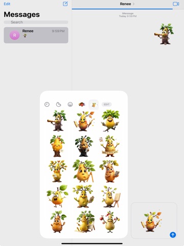 Sketching Pear Tree Stickers iPad screenshot