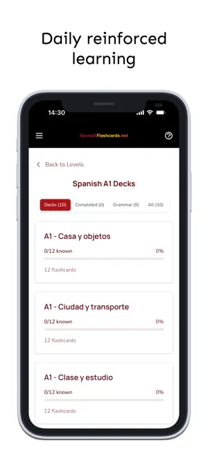 Spanish Flashcards A1-C1 screenshot 3