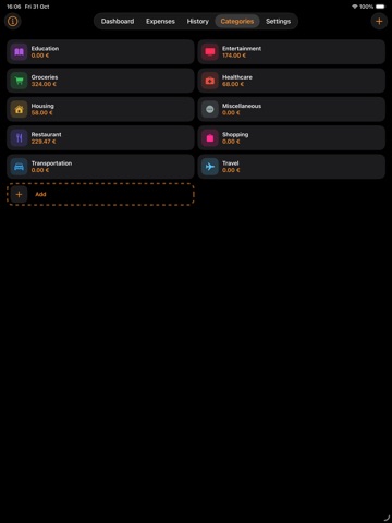 Simple-Budget! iPad screenshot