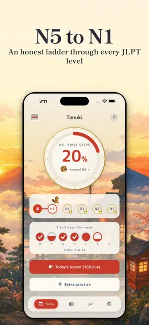 Tanuki: Learn Japanese JLPT screenshot 2