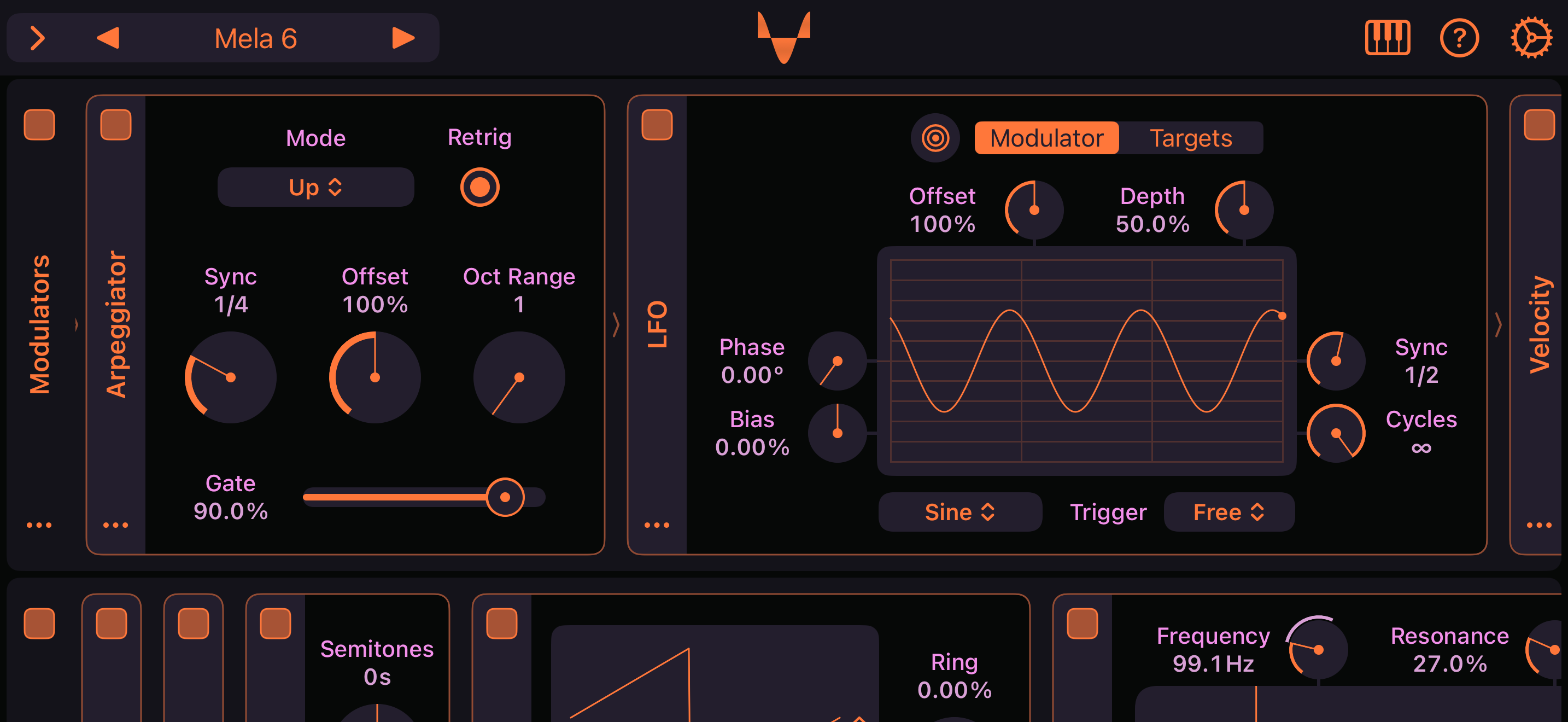 Mela – AUv3: Synth, FX, MIDI