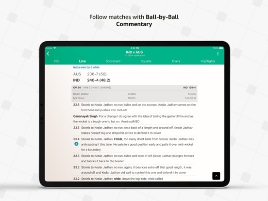 Cricbuzz Live Cricket Scores iPad screenshot 5 - Sports app