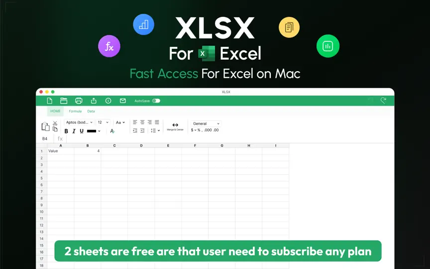 Screenshot von XLSX & Spreadsheet Editor auf dem iPhone 1