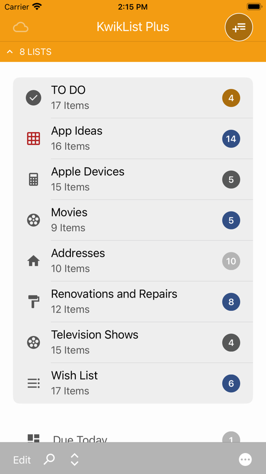 #1. KwikList Plus (iOS) 由: Christopher King
