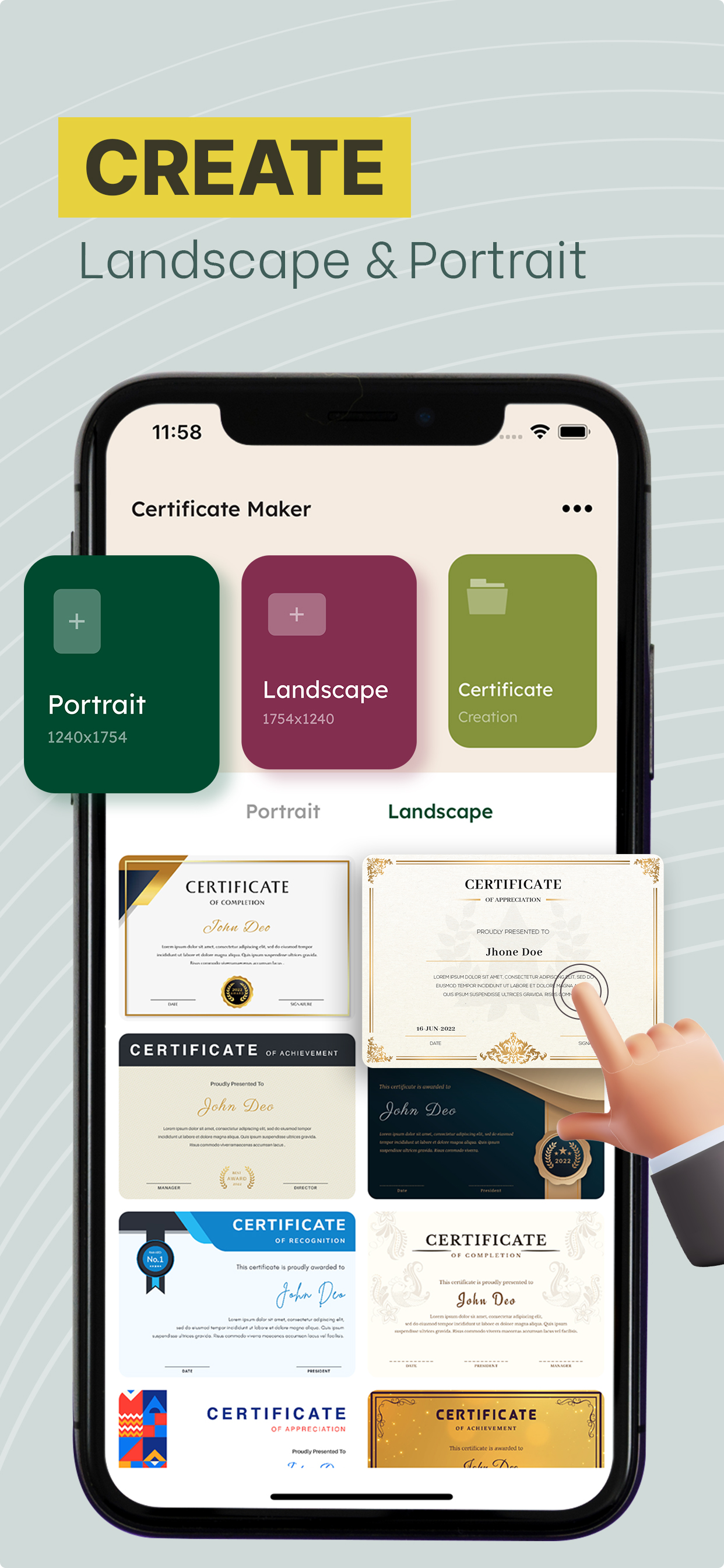 Certificate Templates & Maker