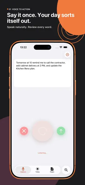 Second Brain: Voice to Action screenshot 1